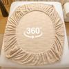 2025Winter Taffeta Fleece Bed Sheet Simple Single Piece Warm Coral Fleece Thickened Flannel Protector Non-Slip Bed Cover