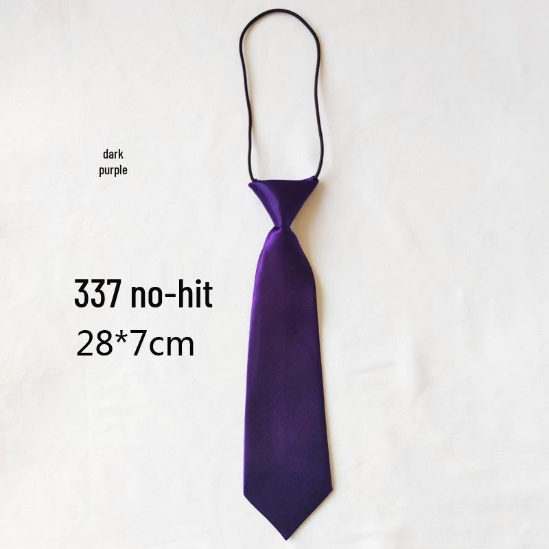 Solid Color Short Pullover with Cute Tie for Women & Children - Casual Uniform Accessory