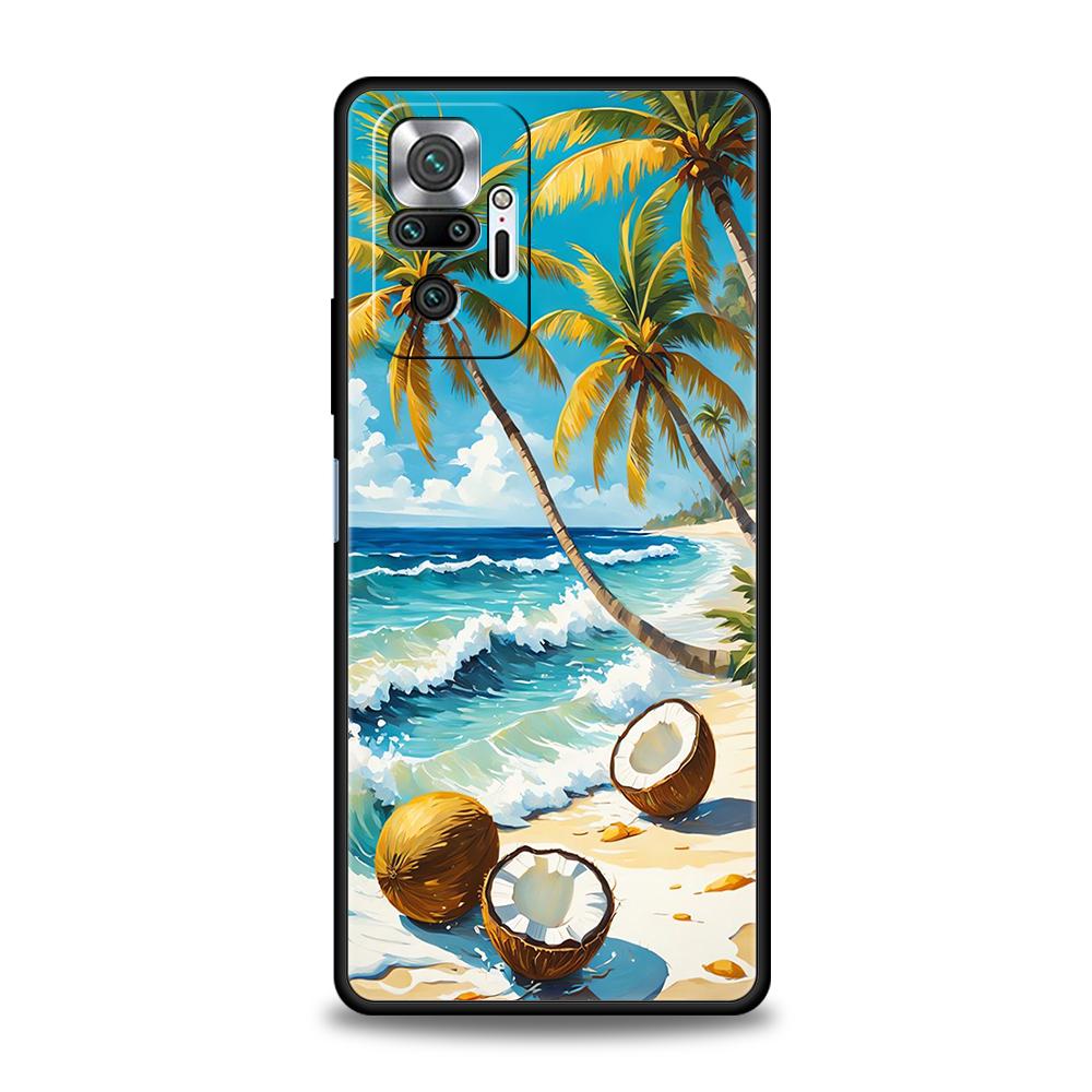 

Coconut Tree Phone Case For Xiaomi Redmi Note 14 13 12 10 11 Pro Plus 14C 13C 12C 10C 9C 5G Soft TPU Cover Redmi Note 14 Pro 5G
