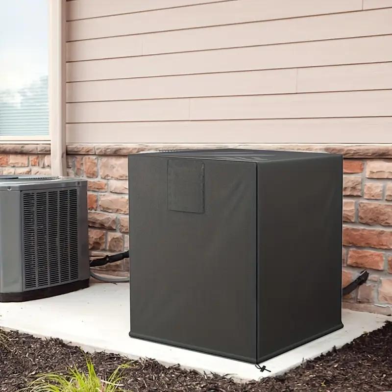 2pcs Full Breathable Mesh Air Conditioner Cover with Detachable Waterproof Top - Outdoor AC Protection Against Dust and Weather