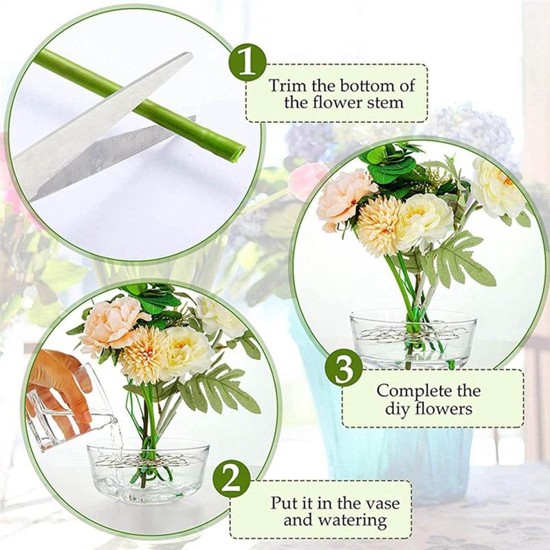 A34R 1 Stück Draht-Blumensteckhilfe - Blumenigel, Schwarzes Metall Biegsames Blumen Gitter 4 Zoll