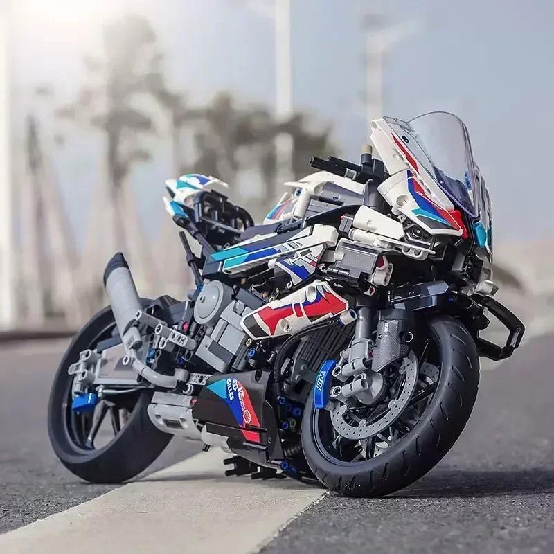 1920 PCS Technical Super Speed M 1000RR Motorcycle MOC Building Block Compatible  Motorbike Model Vehicle Bricks Toys Gifts