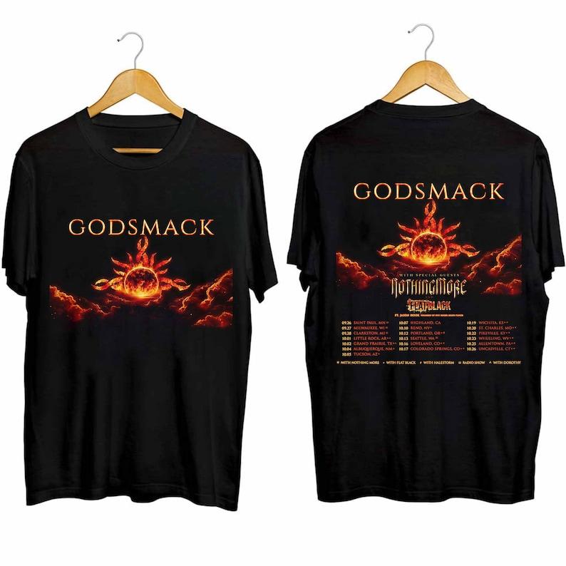 

300GSM Heavy Cotton T-Shirt Godsmack Fall Tour Shirt Godsmack Band Fan Shirt Godsmack Concert Shirt Godsmack Rock Band Tee