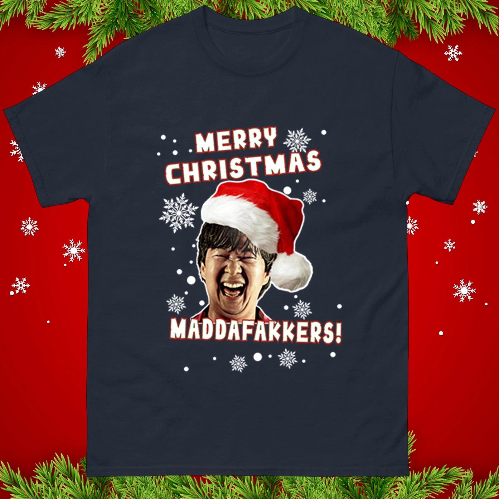 Merry Christmas M*%%*********! T Shirt, Funny Christmas Chow Hangover T Shirt XL