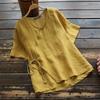 BITCED Women's Fashion Casual Solid Color Print Short Sleeve V Neck Blouses & Shirts