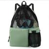 Nylon Drawstring Backpack with Wet Pocket Beach Backpack Durable Equipment Bag  Workout Gear