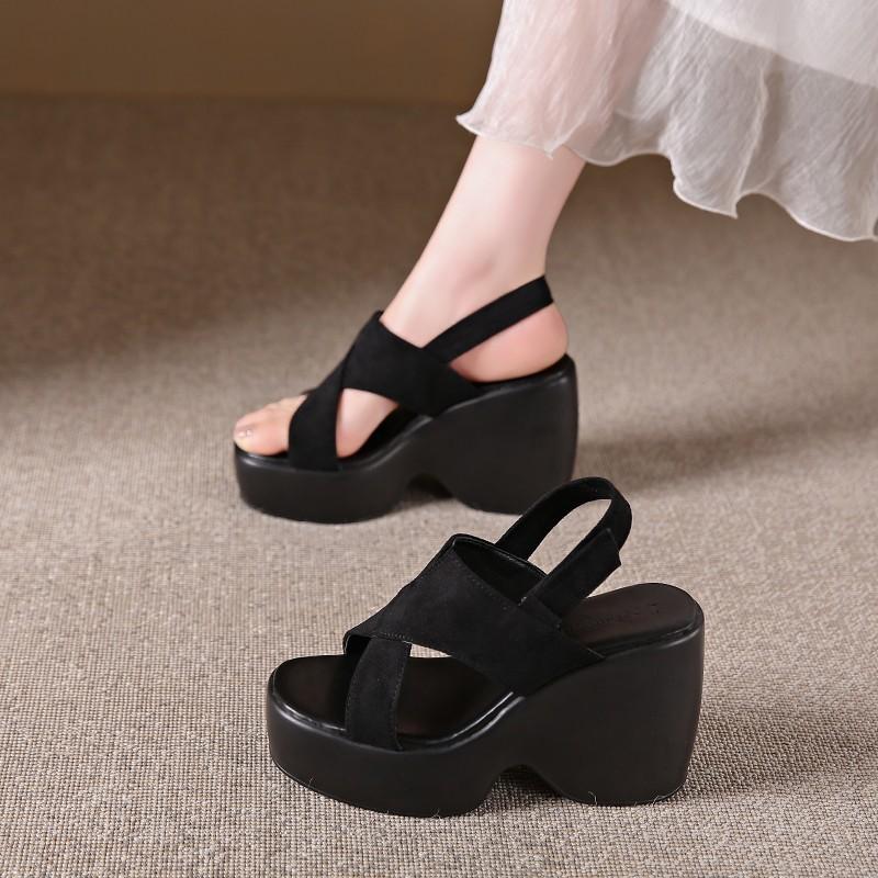 Fashion Wedges Platform Sandals Women Shoes Summer 2025 New Designer High Heels Woman Casual Shoes Elegant Dress Pumps Sandalias Mujer
