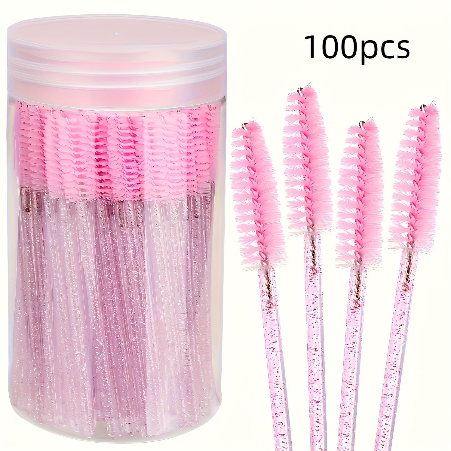 

Набор из 100 щеточек для ресниц в бутылочке, хрустальная ручка, щеточка-бочонок для ресниц, щеточка-расческа для бровей, цветная щеточка для завивки ресниц, инструменты для наращивания ресниц. 100PCS