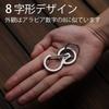 KeyUnity KS01 Carabiner Stainless Steel Silver with Key Camping Keychain, Men's Carabiner, S-Shaped, Small, EDC, S-Hook, Non-Falling, Ring,
