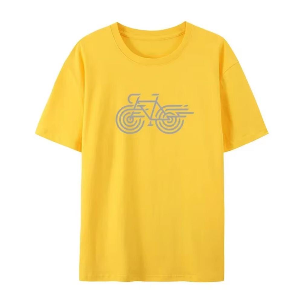 Crew Neck Oversized High-Quality Men'S Simple Bicycle Print T-Shirt Outdoor Sports Quick Drying Short Sleevestreet Men'S T-Shirt