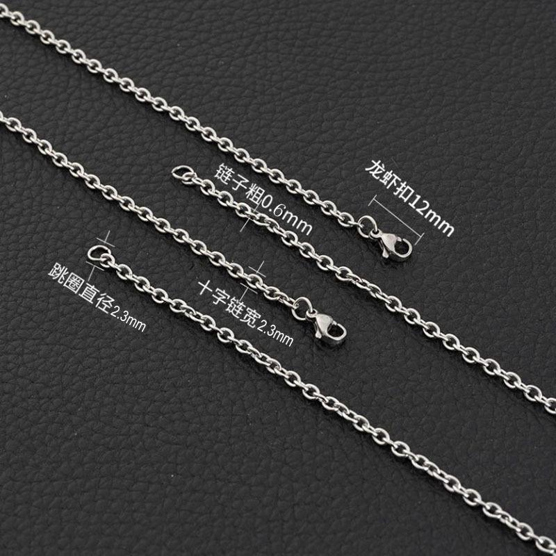 Women s Diyo Shape Choker Necklace - Titanium Steel with Stainless Steel O-ring Chain