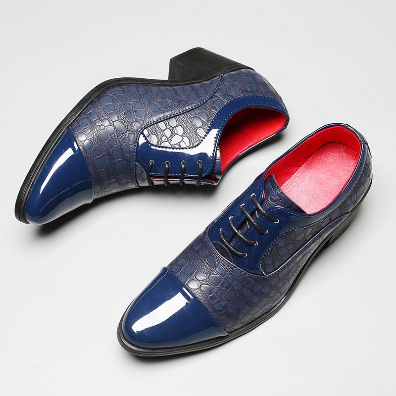 Herren High Heels Blau Derby Braun Hochzeitskleid Tanz Business Elevator Schuhe Schwarz Höhenerhöhung Smoking Schuhe Große Größe