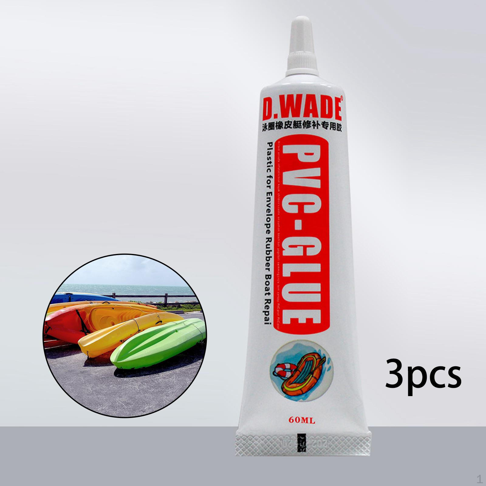 3Pcs PVC Repair Glue Kayak Patch for Rubber Boat Inflatable Toy