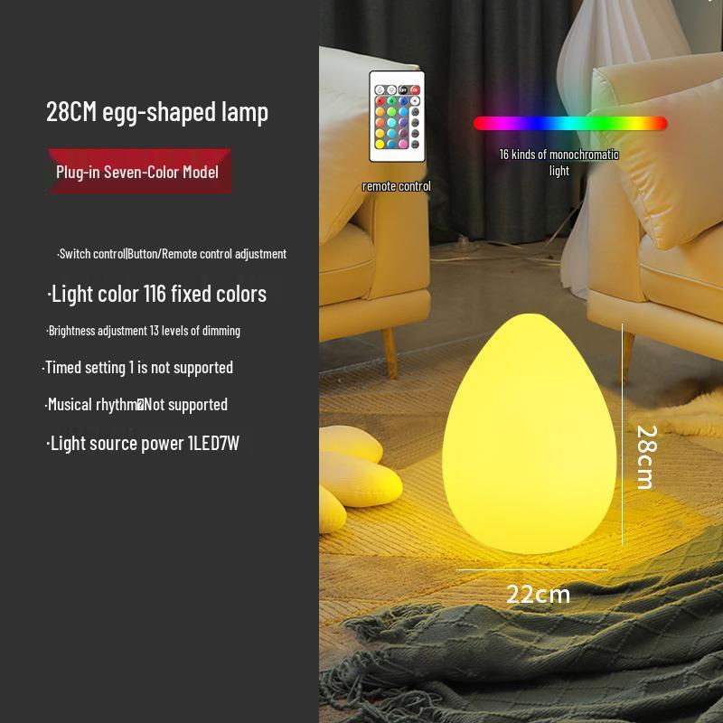 Nordic Egg-Shaped Table & Floor Lamp: Luxury Smart Lighting for Bedroom and Living Room