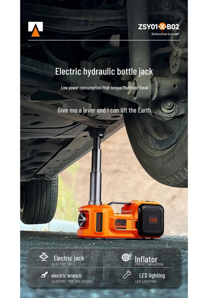 12V Electric Hydraulic Off-Road Vehicle Jack - 5 Ton Capacity