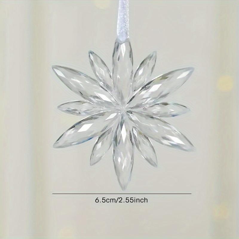 1/10pcs Sparkling Acrylic Snowflake Ornaments -Christmas Tree Decorations,Perfect for Holiday Festivities, Christmas Decorations
