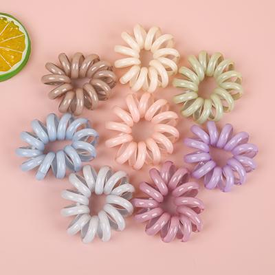 8 STÜCKE Bonbonfarbenes Telefonkabel Elastisches Gummiband Elastisches Haarband für Kinder Mädchen Scrunchies Stirnbänder Kopfschmuck