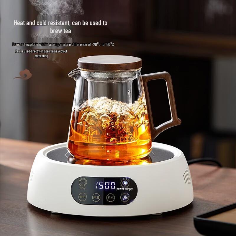YIHUTEA Heat-Resistant Glass Tea Infuser Pot