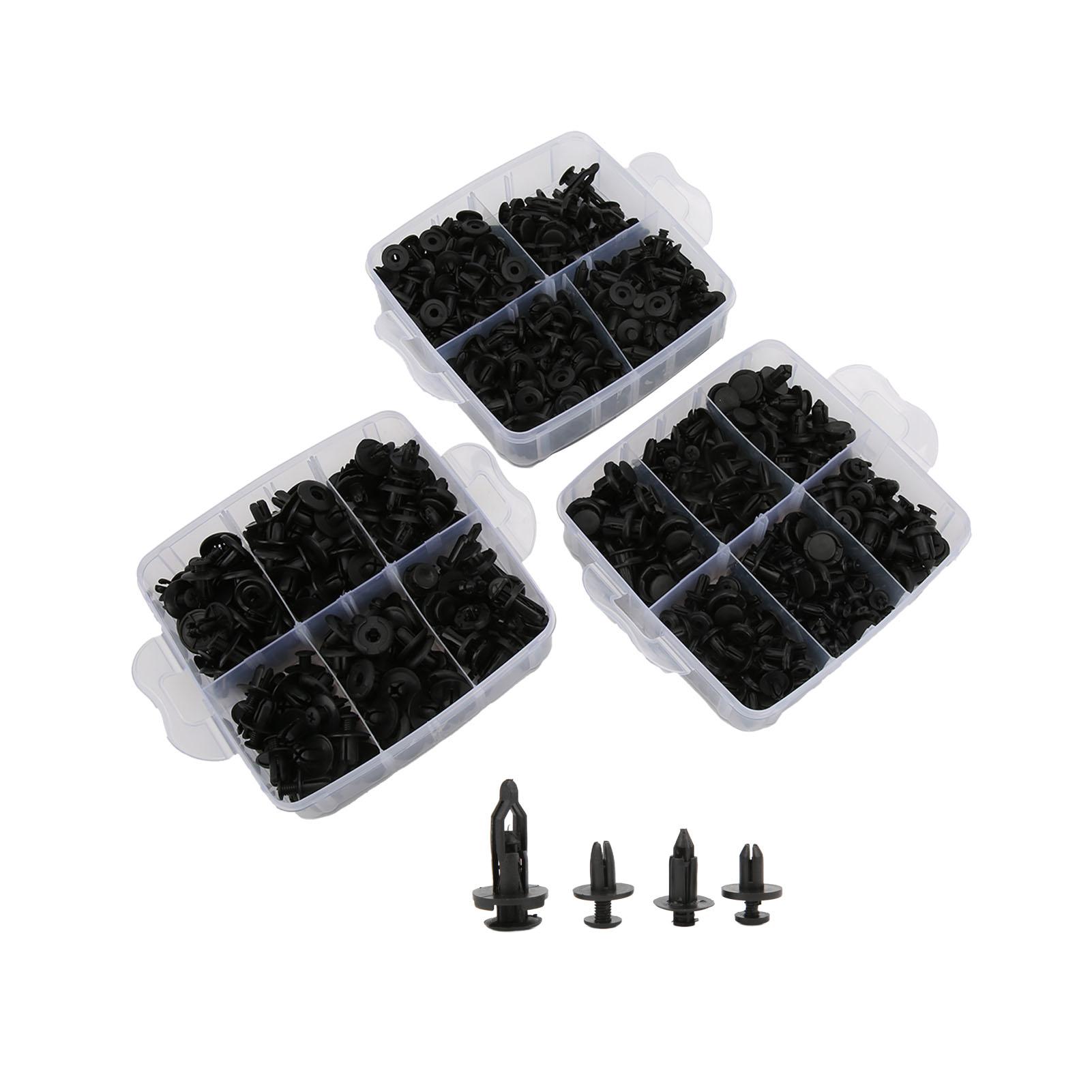 

620 шт. заклепок, крепежных штифтов, зажимов 16 размеров, ассортимент универсальных для отделки дверей кузова автомобиля