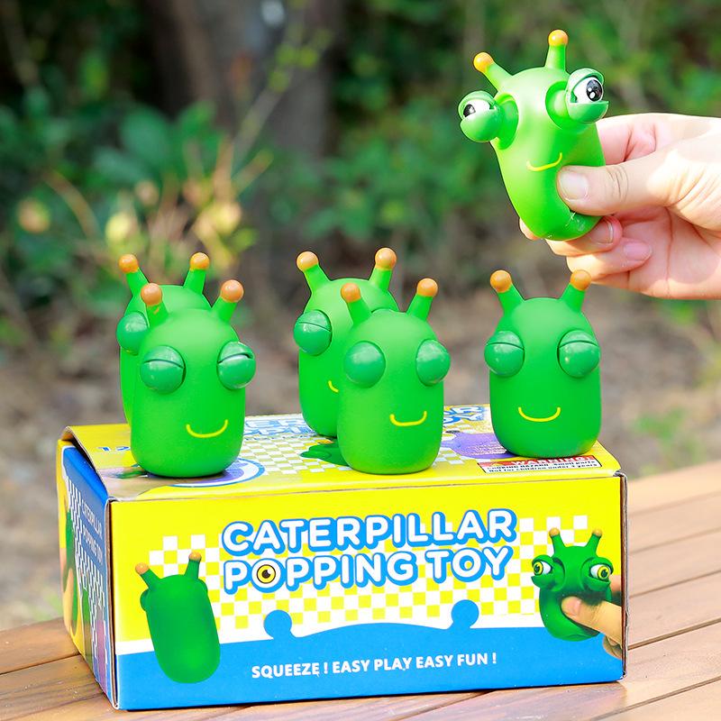 Staring Worm Decompression Toy - Squeeze & Pinch for Fun