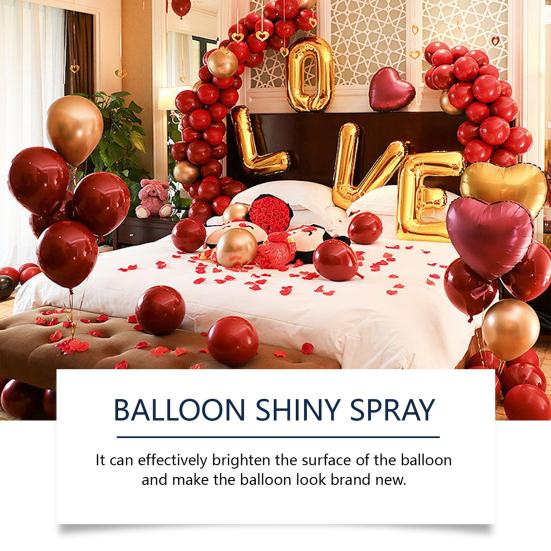 Balloon Shiny Spray 60ml Brightener Spray for Latex Balloons Easy To Use Balloon Shine Spray for Lasting Gloss Finish