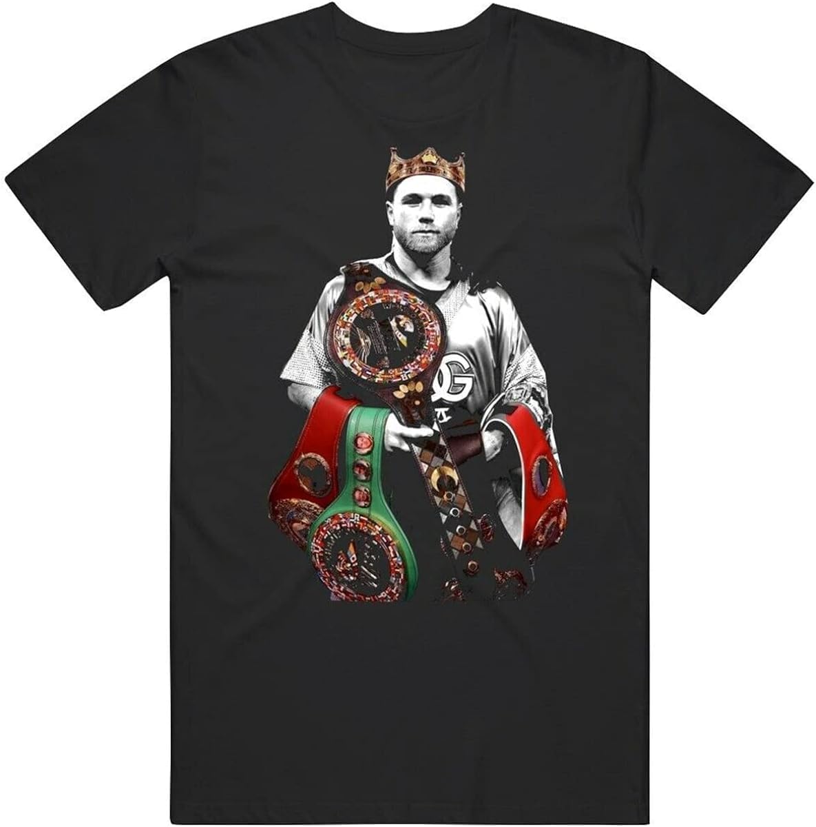 Saul Canelo Alvarez The King Boxing Fan T Shirt Black S чёрный