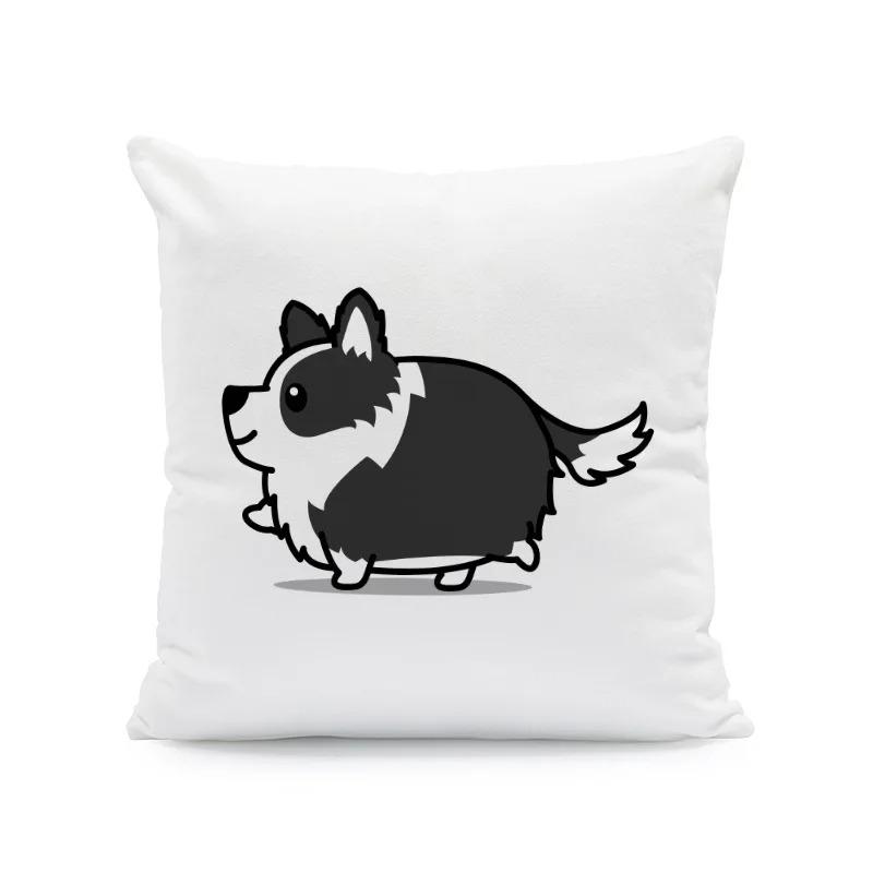 Fun Corgi Cartoon Pillowcase Car Ornaments Office Living Room Sofa Home Pillowcase