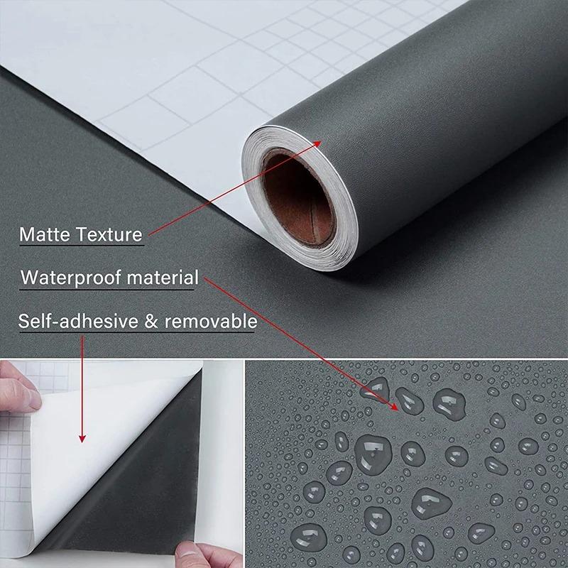 White Stickers waterproof matte wallpaper vinyl self-adhesive sticker for wall furniture living room touch paper home decoration