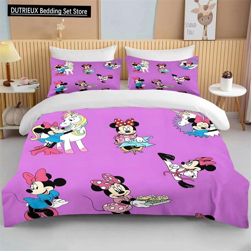 Mickey Minnie Duvet Cover Bed Two Piece Three Piece Set Suitable King Size Full Size Pillowcase Quilt Cover Sewing