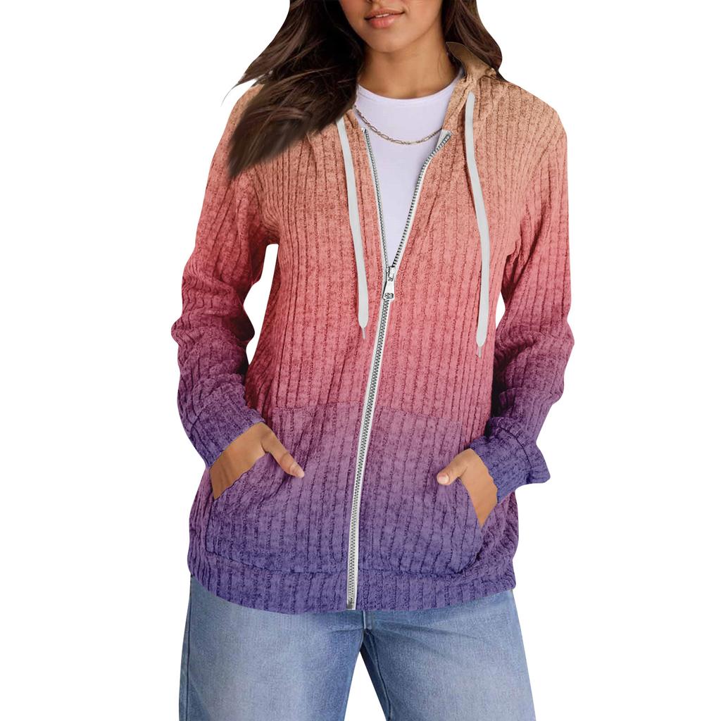 Mikiny pro ženy Trendy topy Ležérní Podzimní Móda Mikina s dlouhým rukávem S kapsami Svetr Lehký