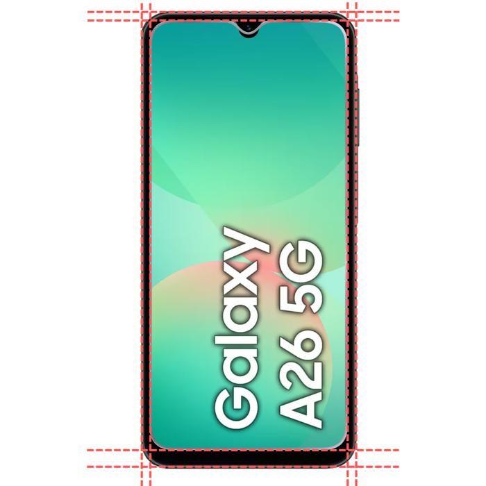 Tempered Glass - Phonillico® - Samsung Galaxy A26 5G - 2 Pack - Screen and Camera Protection - Scratch Resistant
