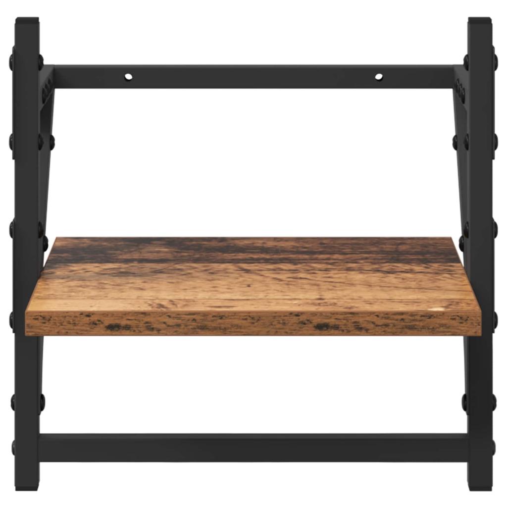 Wall Shelf Set 6 pcs Reclaimed Wood Look 100 x 25 x 30 cm Wood Based Material
