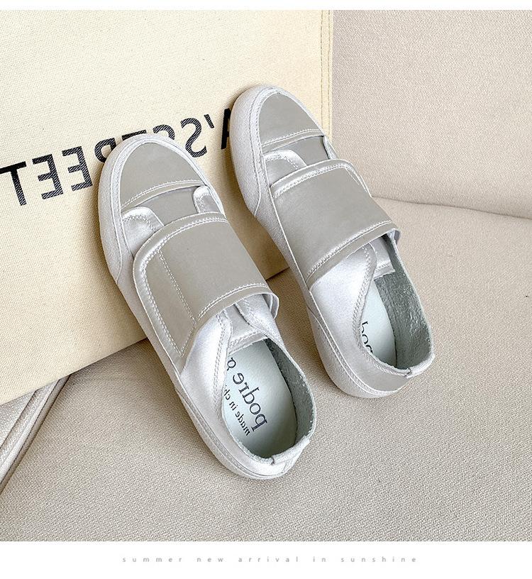 

Niche design sense satin casual little white shoes women s autumn new flat sports flat shoes 40
