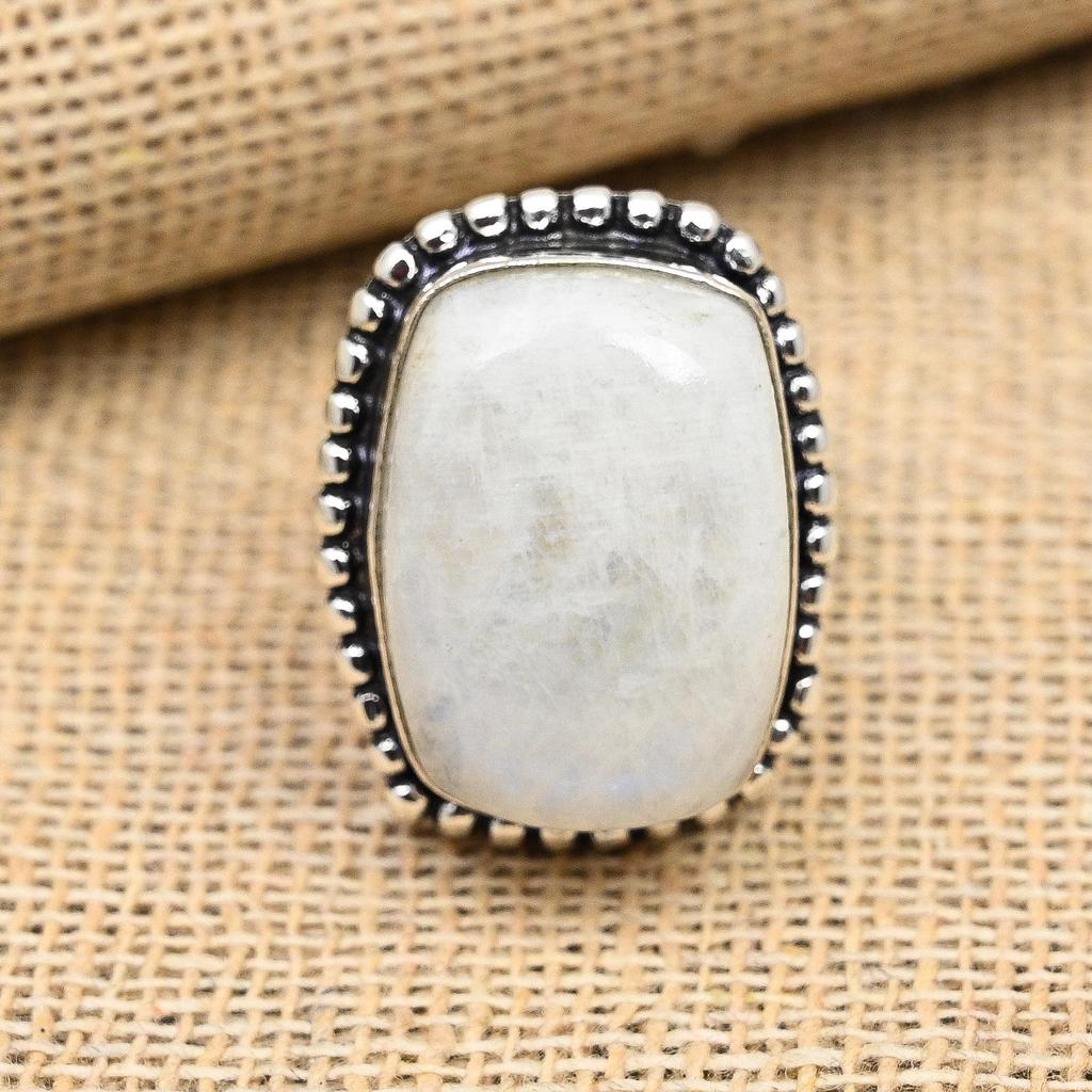 Nádherné ručne vyrábané šperky Rainbow Moonstone Gemstone zo striebra 925