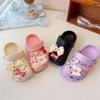 2026 Women's Cute Cartoon Non-Slip Odor-Proof Sandals: Thick Sole, Soft Closed-Toe Shoes for Summer Outdoors