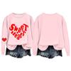 Women's Fashion Valentine's Day Printed Long Sleeve Loose Round Neck Sweatshirt Top Fall
