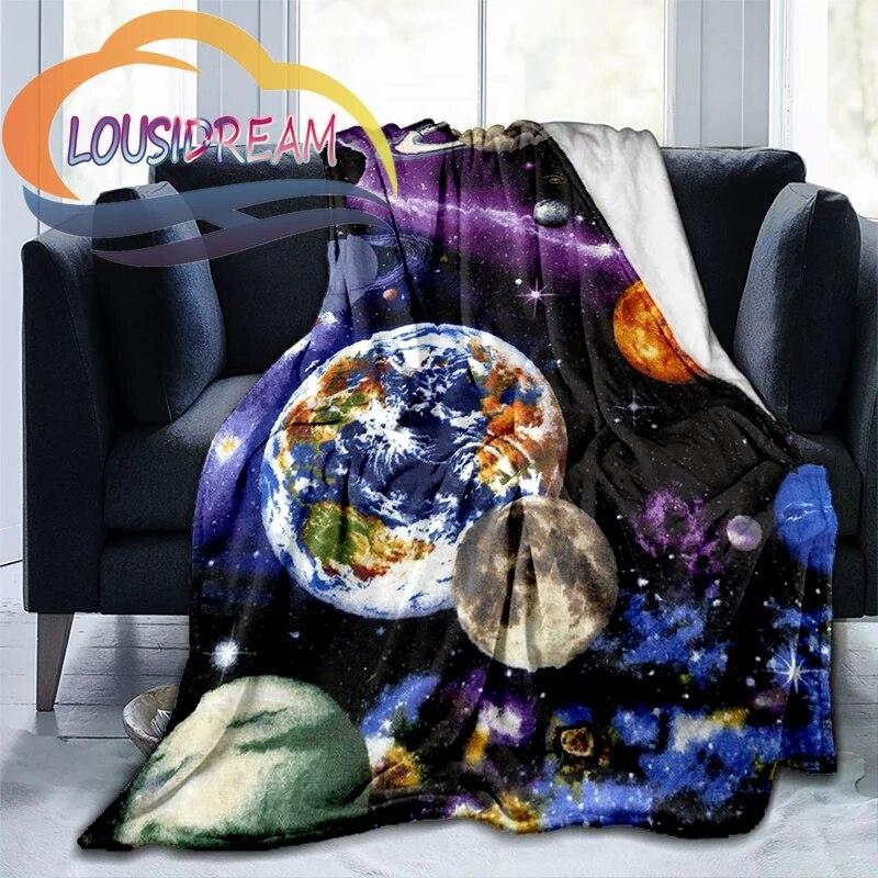 Space Universe Vector and The Sun  Many Planets In Galaxy Series Wool Blanket Cashmere  Fashion Flannel Blanke