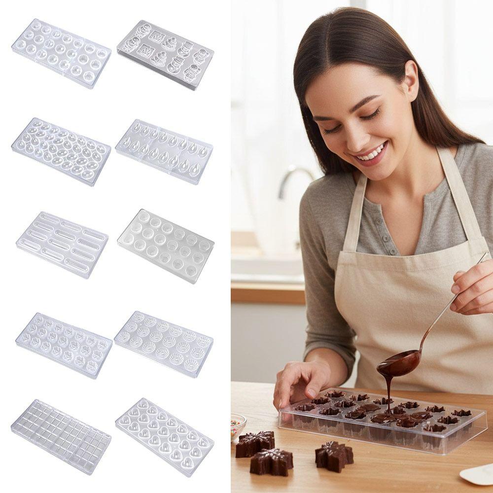 Reusable Confectionery Mould Polycarbonate Candy Mold Easy Clean Chocolate Mold Kitchen Supplis