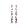 Luxenter Earrings with Purple Crystal 18k Gold Finish - Moray