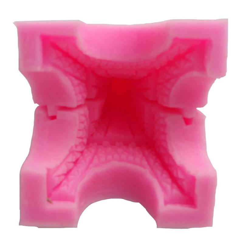 New 2pcs 3D Eiffel Tower Silicone Mold Fondant Molds for DIY Cake Decorating Tools Cake Moulds Soap Mold