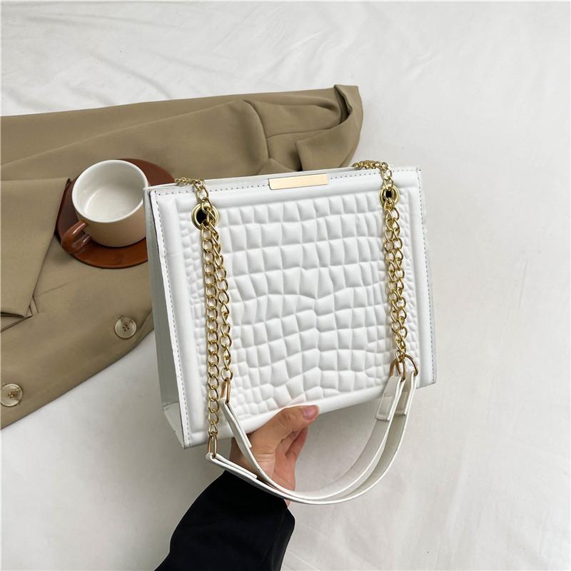 Trendy Vintage Small Chain Crossbody Bag For Women In Stylish Black And White Colors