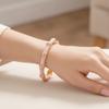 Gold Bamboo Joint Bangle Stainless Steel Stainless Steel Bangle Enamel Resin Bracelet  Trendy