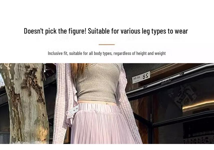Summer 2026 Adjustable Purple Pleated Skirt - Long, Flowy & Versatile