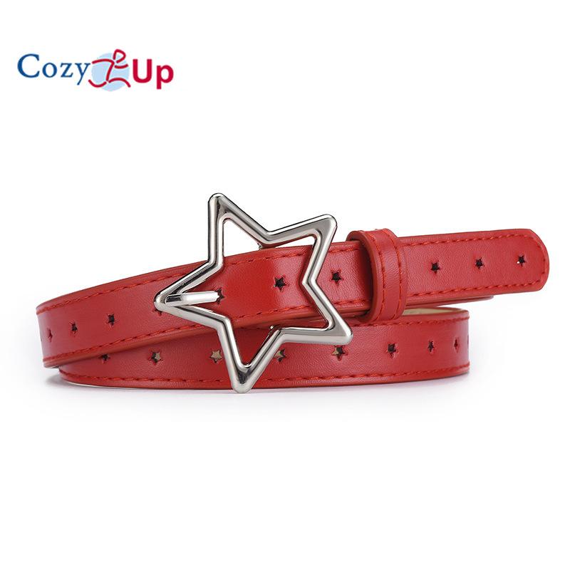 Steaua cu cinci colturi, catarama din aliaj, centura pentru dama