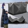 Portable Ice Shelter, 6-8 Person Pop-Up Ice Fishing Tent, 70 Square Feet Fishable Area, Ice Shanty for Winter Fishing, Waterproof Oxford Ice Cube with