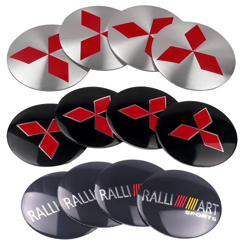 bljm6 Car Wheel Center Hub Emblem Stickers Auto Hubcap Cover Accessories For Mitsubishi Outlander ASX Galant L200 Lancer Ralliart EVO