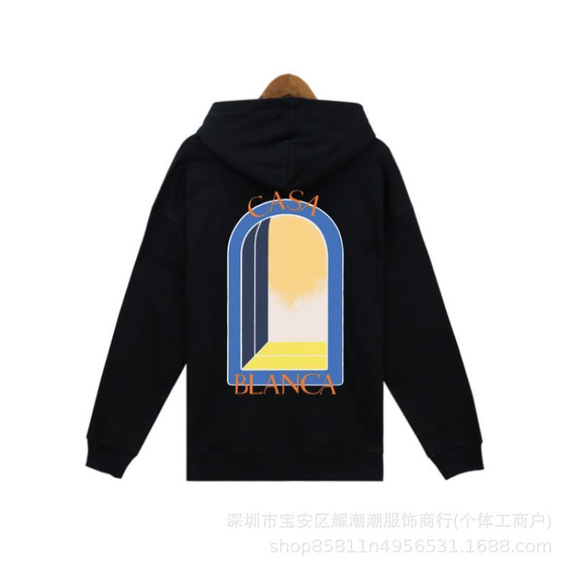 Casablanca Street Limited Winter Hoodie Men Women Printed Loose Fit