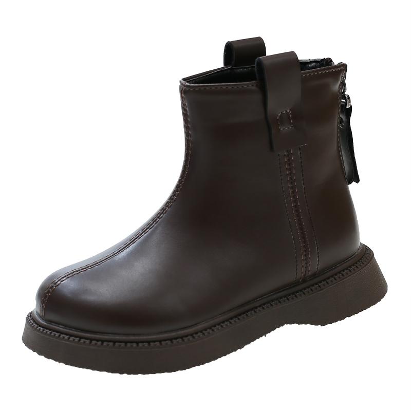 Autumn/Winter Casual Trendy Short Boots for Girls Children s warm short boots 23 коричневый