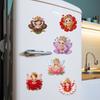 6Pcs Acrylic Christmas Diamond Art Fridge Magnet Diamond Art Magnets Decals Diamond Painting Fridge Magnet for Car Mailbox Decor