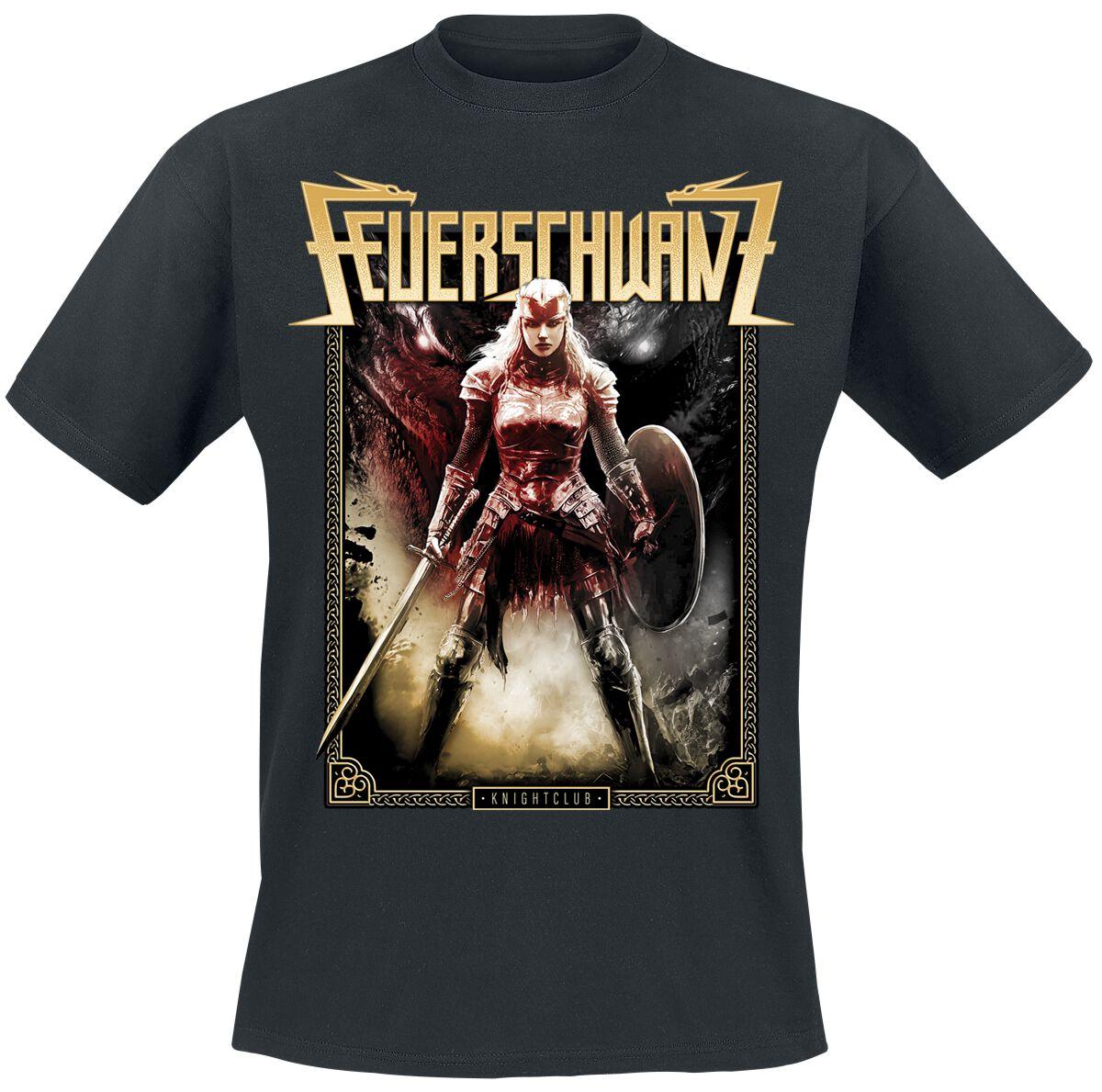 Knightclub Warrior Feuerschwanz T-Shirt Men Women Metal Rock Band Graphic Tee 100% Cotton Summer Streetwear Top S разноцветный